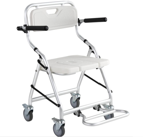 كرسي ترويش مع مسند ذراع متحرك مع مسند اقدام