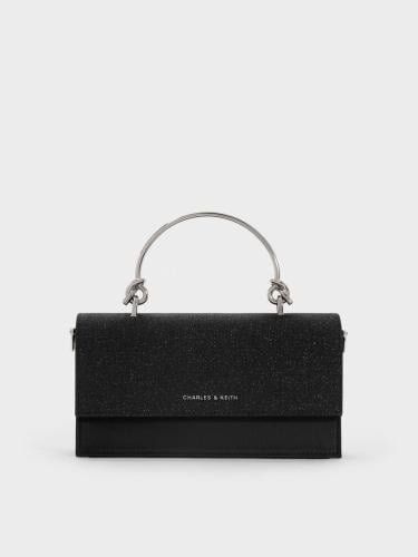 تشارلز اند كيث محفظة كريستين اللامعة بسلسلة -اسود