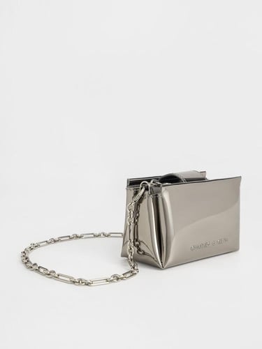 تشارلز اند كيث حقيبة بوزي ذات المقبض العلوي-فضي