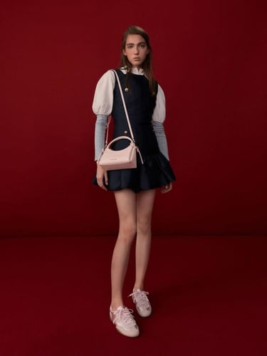 حقيبة هازل بمقبض علوي تشارلز اند كيث - وردي فاتح