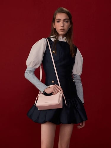 حقيبة هازل بمقبض علوي تشارلز اند كيث - وردي فاتح