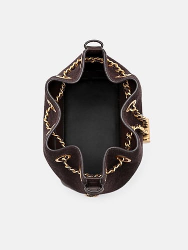 حقيبة دلو صغيرة من جلد الغزال ماركة بيدرو ايكون -...