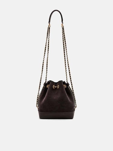 حقيبة دلو صغيرة من جلد الغزال ماركة بيدرو ايكون -...