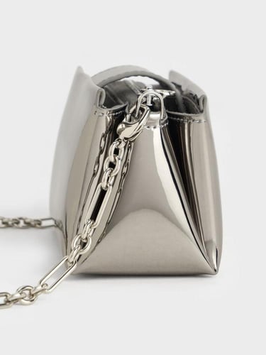 تشارلز اند كيث حقيبة بوزي ذات المقبض العلوي-فضي