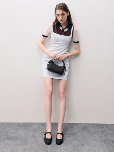 حقيبة هازل بمقبض علوي تشارلز اند كيث - اسود