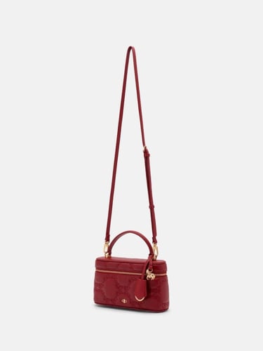 حقيبة اري مبطنة من الجلد من بيدرو - أحمر