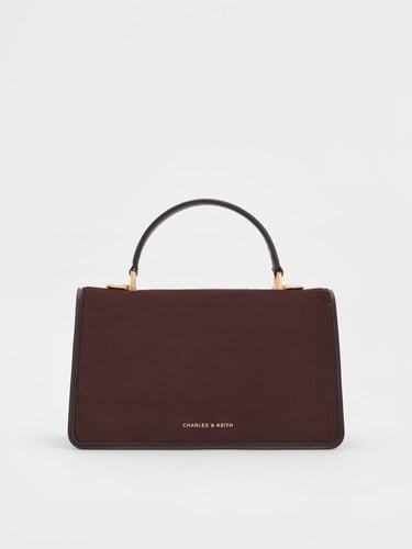 حقيبة ارليت بمقبض علوي من جلد الغزال تشارلز اند كي...