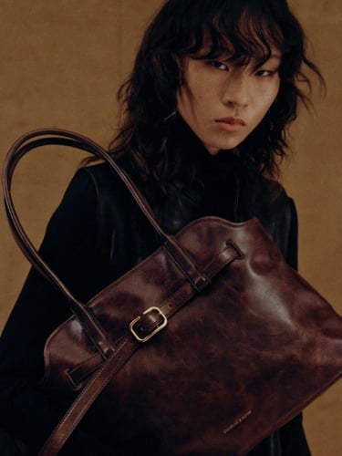 حقيبة فيكتوريا توت بحزام-ألوان متعددة