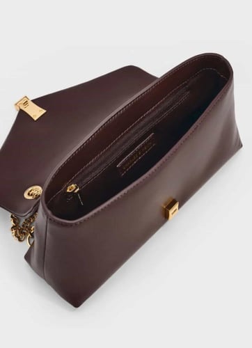 حقيبة ليليبيت بسلسلة وحزام تشارلز اند كيث - برقوق