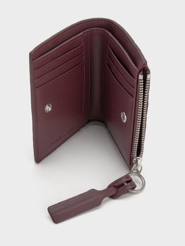 تشارلز & كيث محفظة ايفيت منسوجة - احمر نبيذي