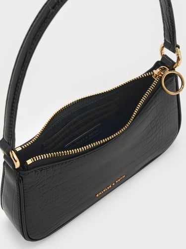 حقيبة كتف السبيث تشارلز اند كيث - أسود