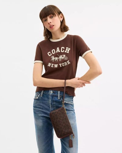 حقيبة بلازا من قماش سيجنيتشر ماركة كوتش