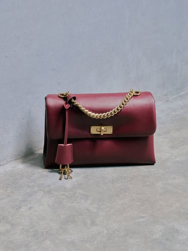 تشارلز&كيث حقيبة كيري ميديم-أرجواني داكن