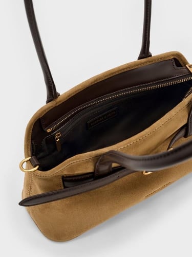 حقيبة كتف فيكتوريا بحزام ممدود - لون رمل الصحراء ج...