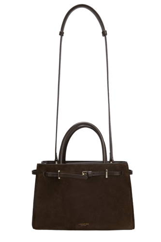 حقيبة توت من جلد الغزال ماركة فيرافايد -اسبريسو25