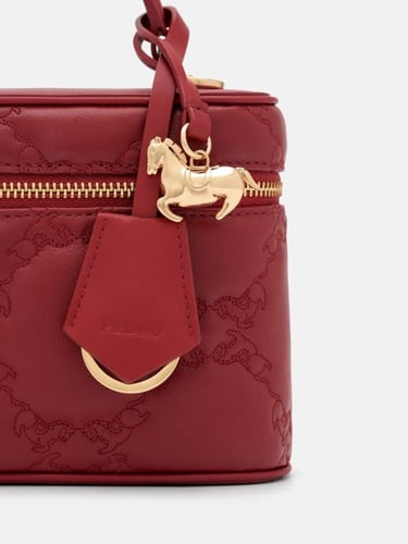 حقيبة اري مبطنة من الجلد من بيدرو - أحمر