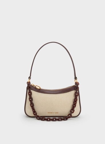 تشارلز اند كيث حقيبة كتف ألكوت مع وشاح