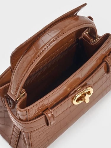 حقيبة اوبرييل بمقبض علوي بتصميم جلد التمساح ماركة...