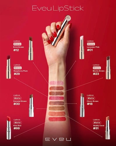 أحمر شفاه ايفيو الكوري لامع #12 بريك براون