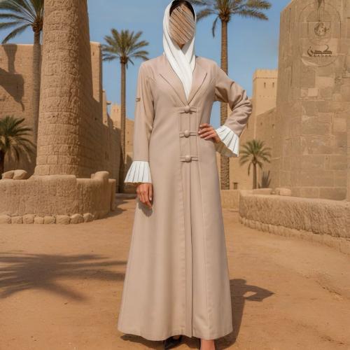 عباية قماش كتان ، قصة A-line