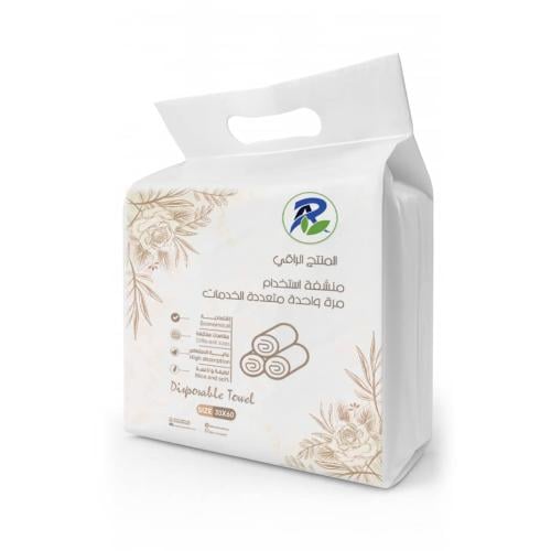 مناشف صحية مقاس 60x30 سم 50 قطعة ابيض للاستخدام مر...