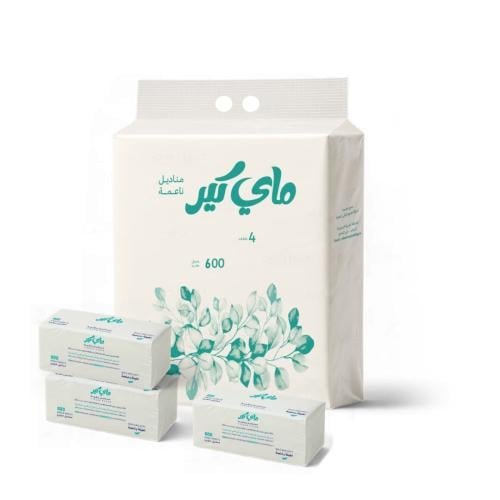 مناديل 600 ماي كير 4 طبقات - maycare