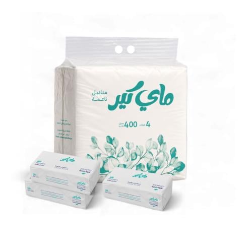 مناديل 400 ماي كير 4 طبقات - maycare