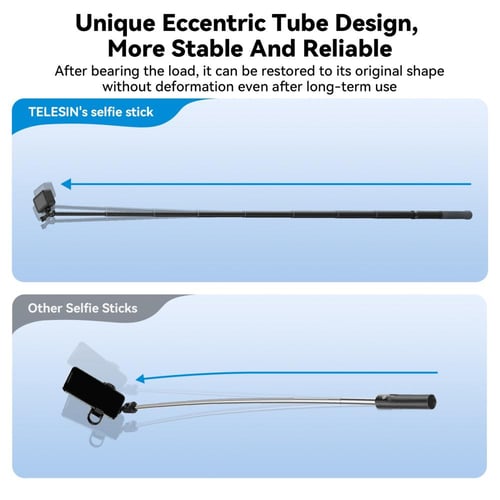 عصا سيلفي تيليسين الجيل الثالث من ألياف الكربون قا...