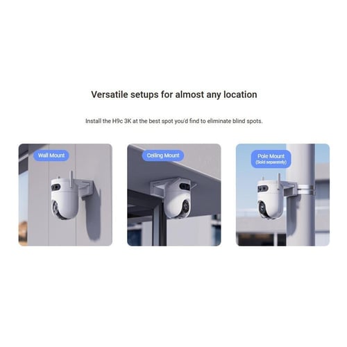 كاميرا مراقبة خارجية EZVIZ H9c ذكية بدقة 3K وعدسة...