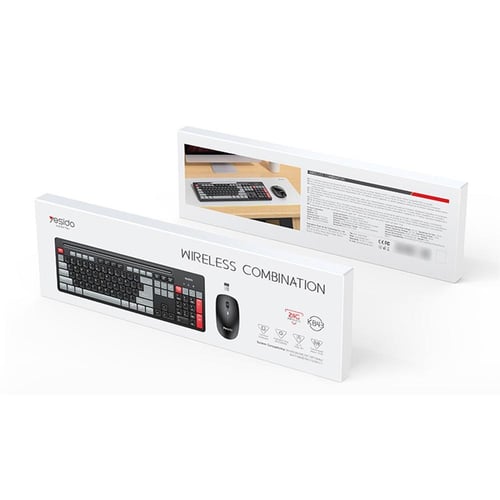 مجموعة كيبورد وماوس Yesido لاسلكية 104 مفتاح عربي/...