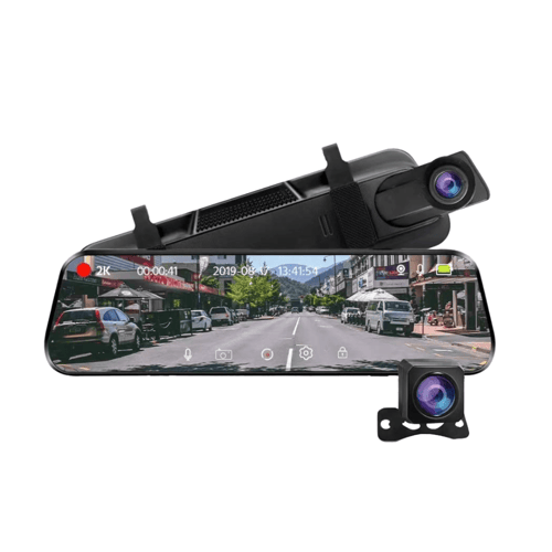 كاميرا سيارة أمامية وخلفية 2K مدمجة في المرايا