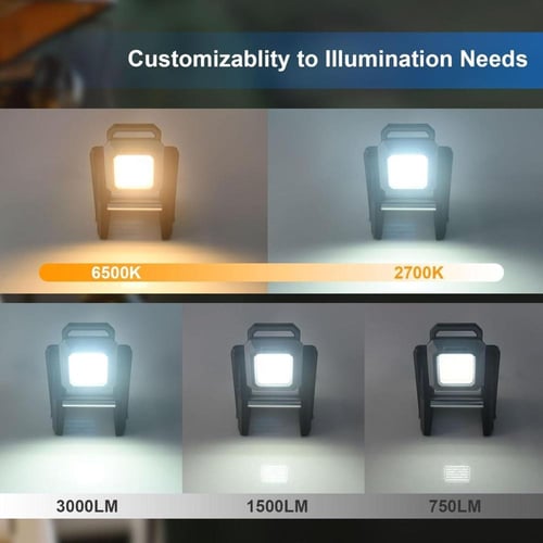 إضاءة عمل LED متعددة الوظائف بقاعدة تلسكوبية