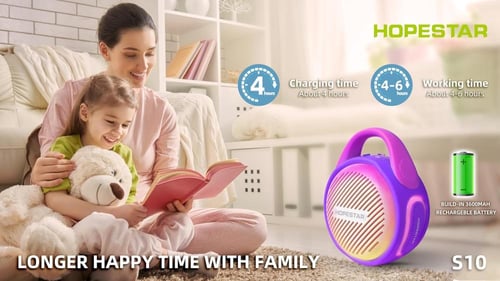 مكبر صوت HOPESTAR لاسلكي للأطفال مقاوم للماء بقوة...