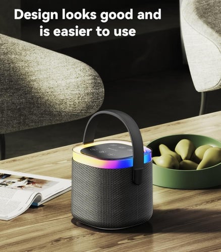 مكبر صوت Yesido محيطي 360° بقوة 8W مع إضاءة RGB مق...