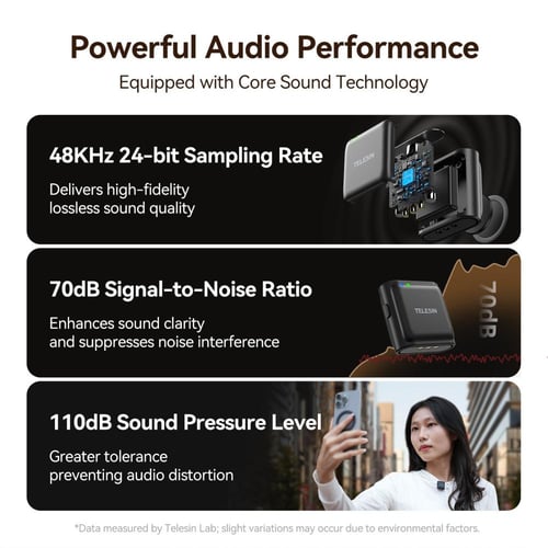 ميكروفون تيليسين لاسلكي متوافق مع أجهزة USB-C - أس...