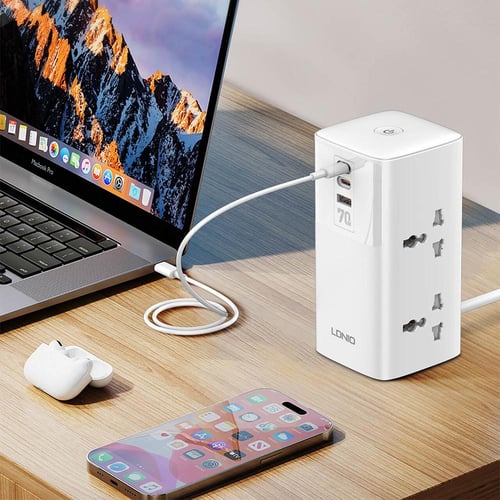 توصيلة LDNIO كهربائية بقوة 70 واط متعددة المنافذ (...