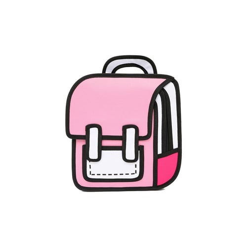 حقيبة ظهر بتصميم ثنائي الأبعاد مستوحى من الرسوم ال...