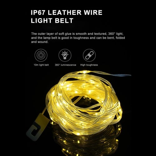 سلسلة إضاءة فيرتك LED بطول 10 متر مع بطارية متنقلة