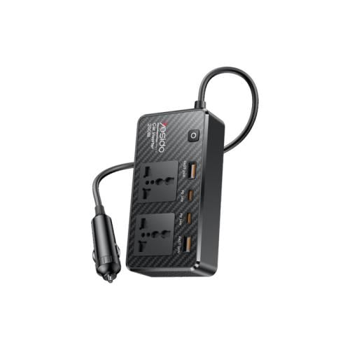 محول طاقة Yesido للسيارة بقوة 200 واط متعدد المناف...