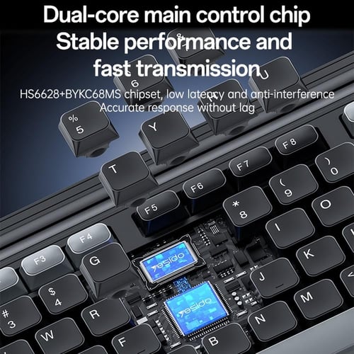 مجموعة كيبورد وماوس Yesido لاسلكية 104 مفتاح عربي/...