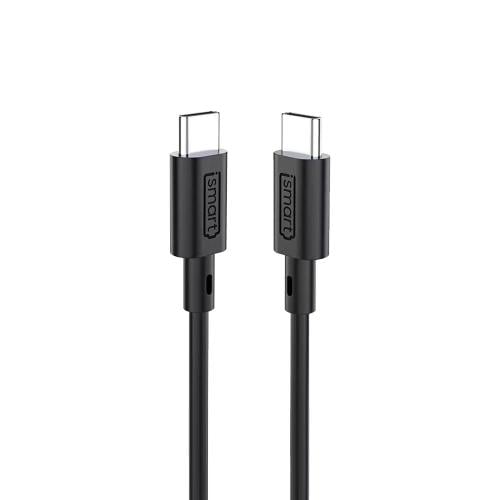 كيبل iSmart من USB-C إلى USB-C بقوة 60 واط ( 1 متر ) - أسود