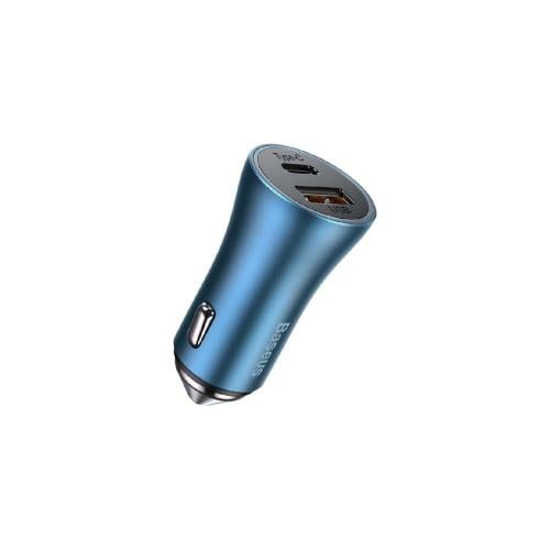 شاحن سيارة بيسوس بمنفذين USB-C و USB-A بقوة 60 واط