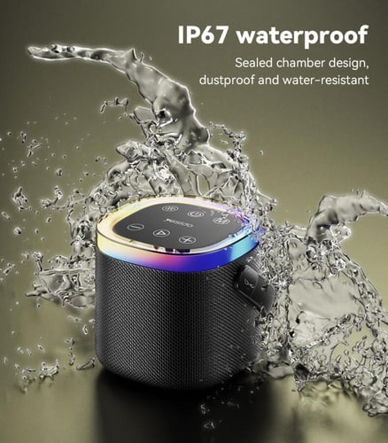 مكبر صوت Yesido محيطي 360° بقوة 8W مع إضاءة RGB مق...