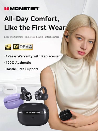 سماعات مونستر AIRSTAR W66 لاسلكية مع خاصية إلغاء ا...