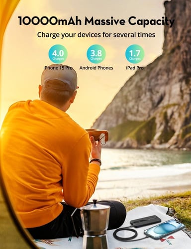 بطارية راف باور بسعة 10،000 ملي امبير بقوة 20 واط...