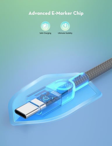 كيبل راف باور USB-C إلى USB-C مغناطيسي بقوة 100 وا...