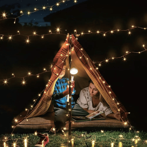 سلسلة إضاءة فيرتك LED بطول 10 متر مع بطارية متنقلة