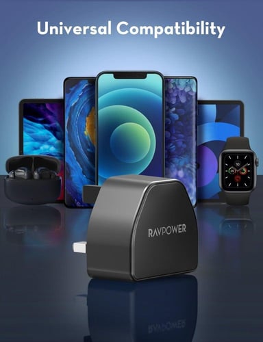 شاحن جداري راف باور بقوة 20 واط بمنفذ تايب سي