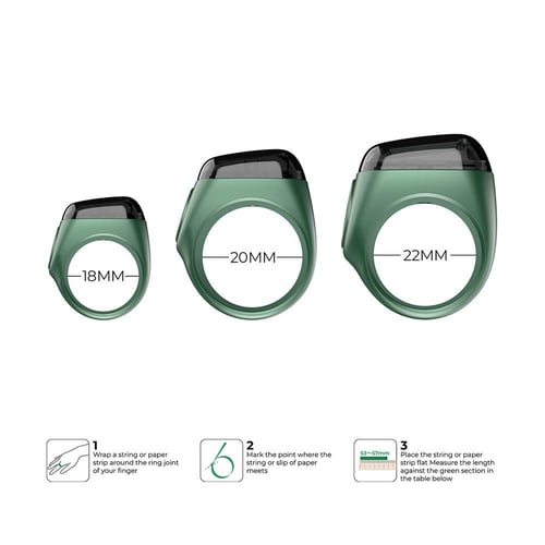 خاتم التسبيح iQIBLA Zikr Noor الذكي الكتروني