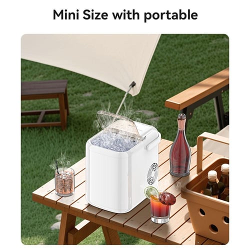 صانعة الثلج Yesido المحمولة سعة 1.3 لتر - أبيض